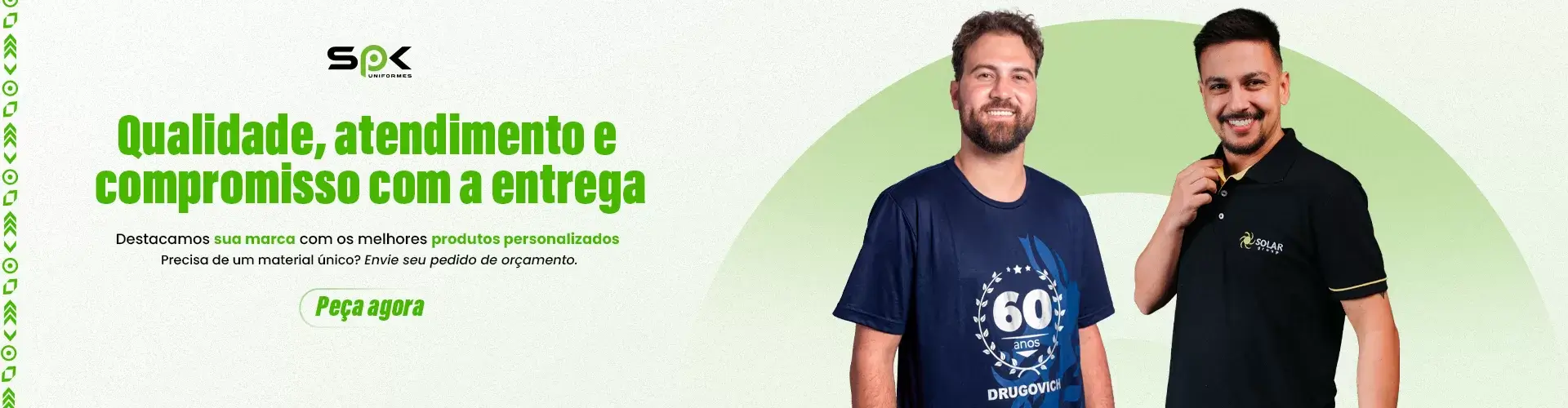 SP< Uniformes - Qualidade, atendimento e compromisso com a entrega. Destacamos sua marca com os melhores produtos personalizados. Precisa de um material único? Envie seu pedido de orçamento. Peça agora.